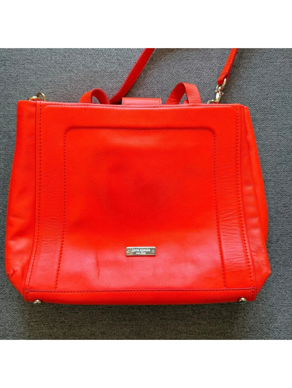 Kate Spade Bradshaw Bow Terrace Maraschino Red Leather Satchel Crossbody Bag